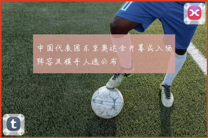 中国代表团东京奥运会开幕式入场阵容及旗手人选公布